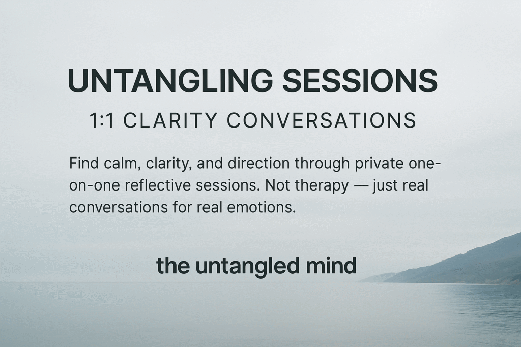 Untangling Sessions - 1:1 clarity conversations ace70606 c873 4942 a20f 85e0c6ad6004