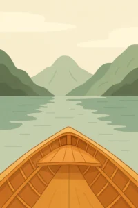 boat mountains